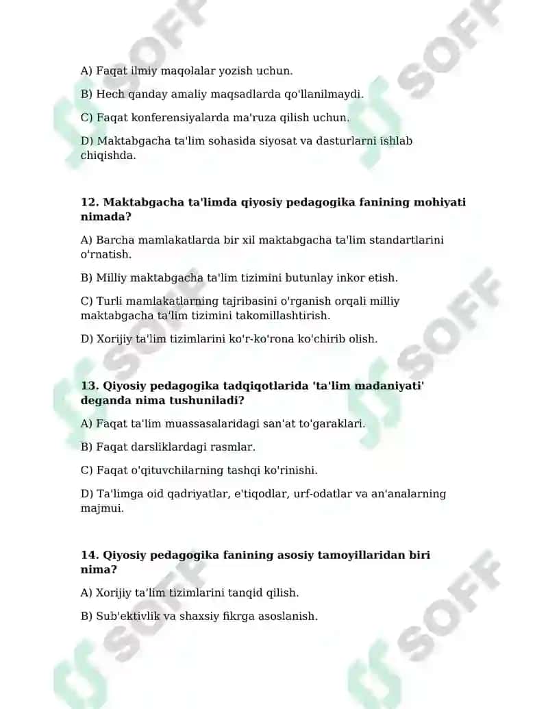 Maktabgacha ta'limda qiyosiy pedagogika faning mazmuni va mohiyati 4
