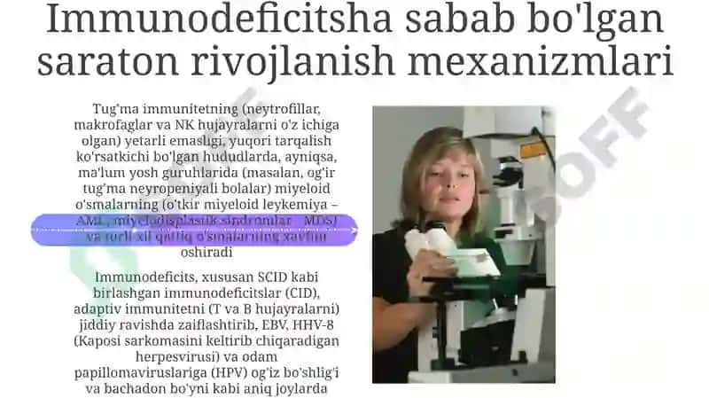 Immuntanqisligi tufayli kelib chiqadigan o‘sma kasalliklari 4