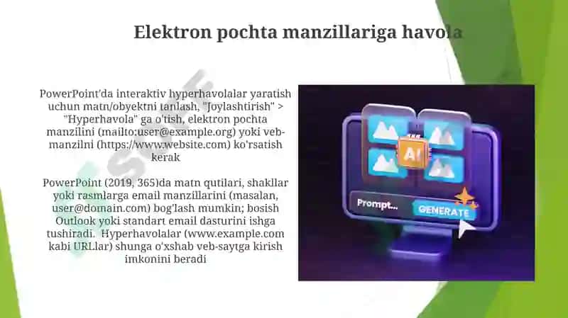 Ms Power Pointda o’rgatuvchi-interaktiv taqdimotlar 4