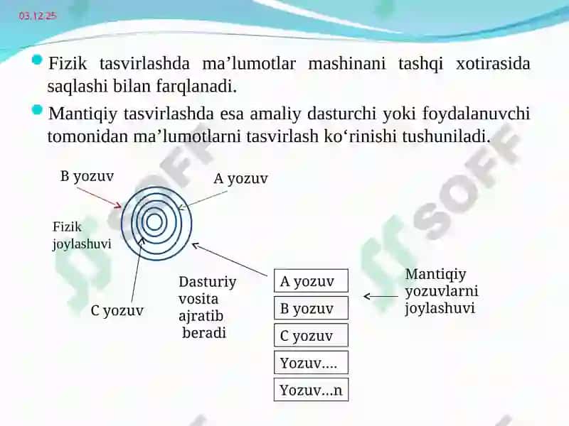 Ma`lumotlar bazasını boshqarısh tızımları.Asоsiy tushunchalar. MBBT modellari 4