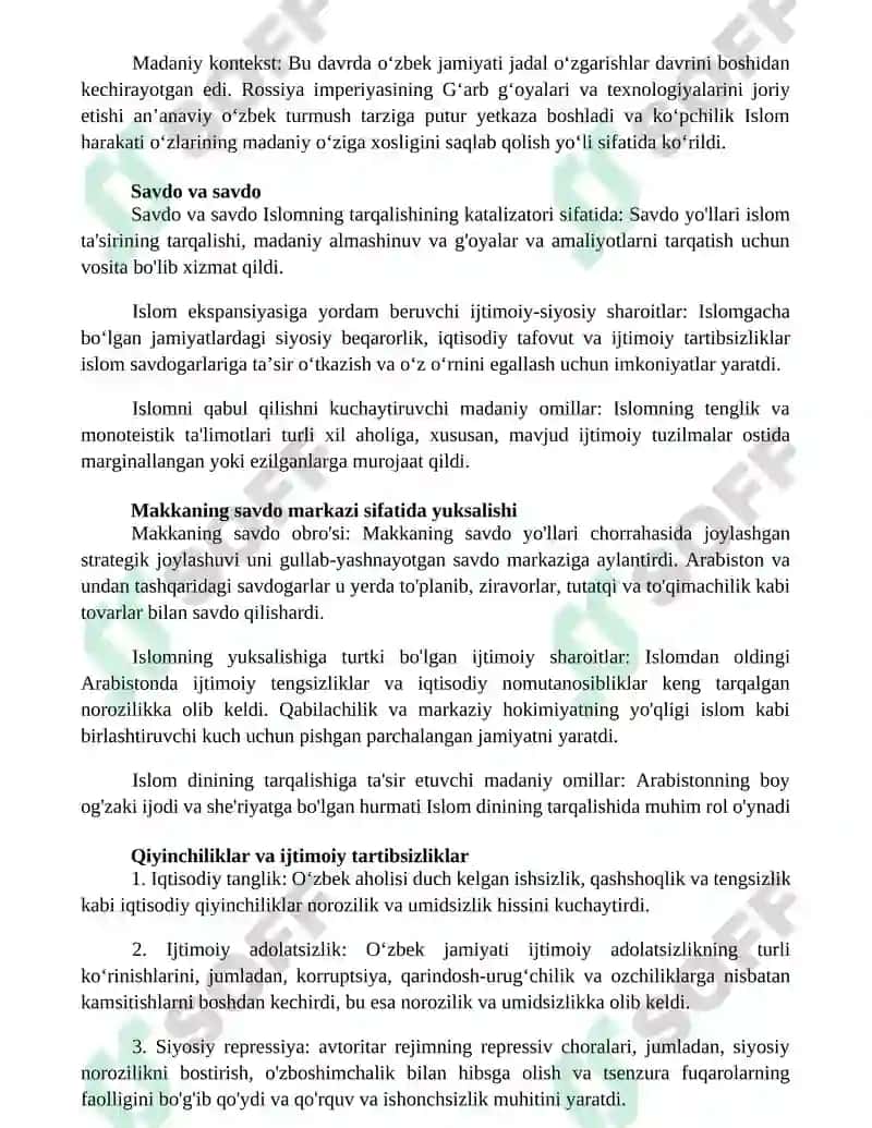Islom Dinining Paydo BoʻLishidagi Ijtimoiy Siyosiy Va Madaniy Sharoitlari 4