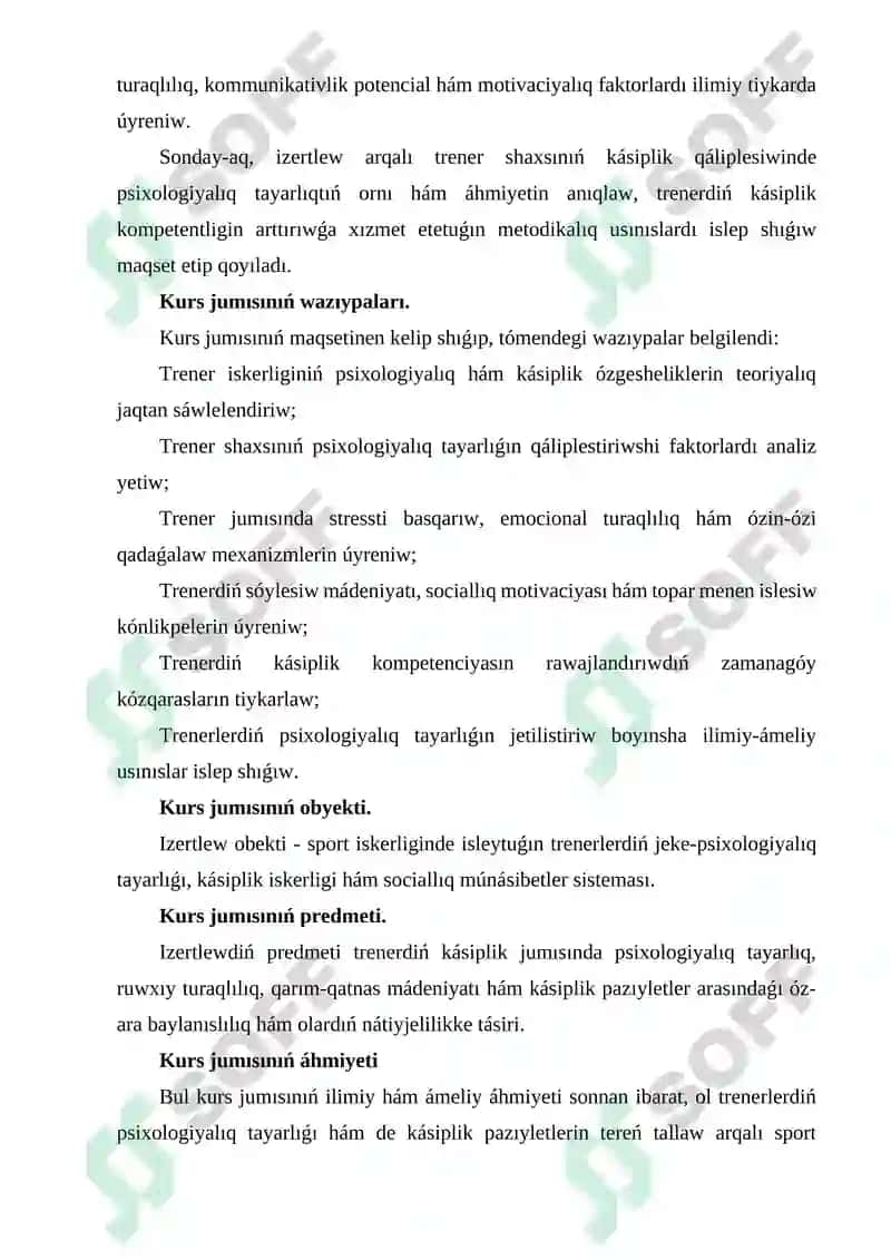 Trenerdiń psixologiyaliq tayarliǵi hám kásiplik pazıyletleri 4