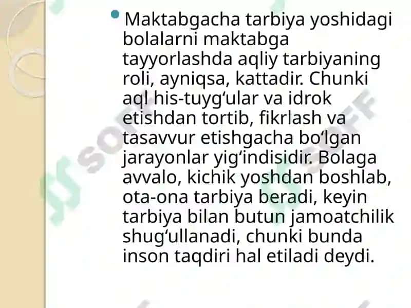 Maktabgacha ta’lim tashkilotlarida aqliy tarbiyani tashkil etish 4