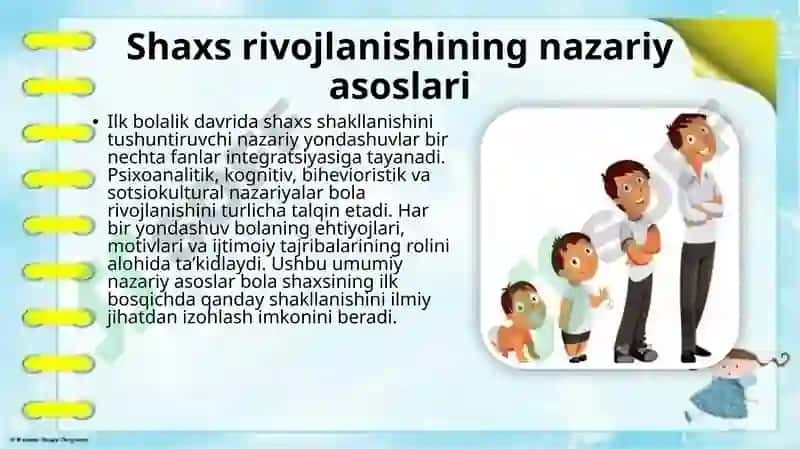 Ilk bolalik davrida shaxslarni rivojlanishga oid nazariy tahlillar 4