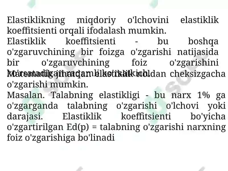 Taklif va talab elastikligi 4