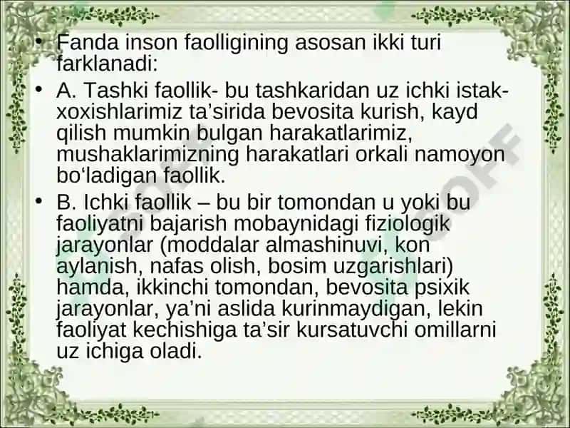 Fikrlash faoliyatining psixofiziologiyasi 4