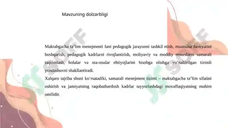 Maktabgacha ta'lim menejmenti 4