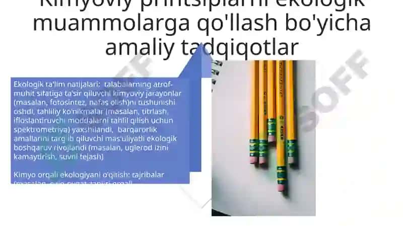 Kimyo va Ekologik Muammolarni Bog'lash 4
