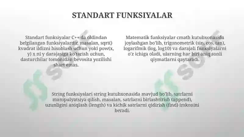 Operatorlar va Ularning Turlari 4
