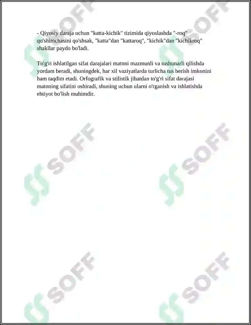 SIFAT DARAJALARI SOʻZLARDA TURLANISHI VA TIBBIY ATAMALAR 4