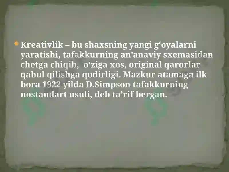 Kreativ mahsulot va fikrlash dizayni (“Design thinking”) 4