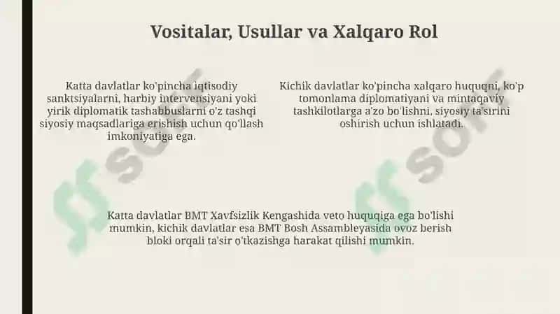 Resurslar va Maqsadlar: Katta va Kichik Davlatlar 4