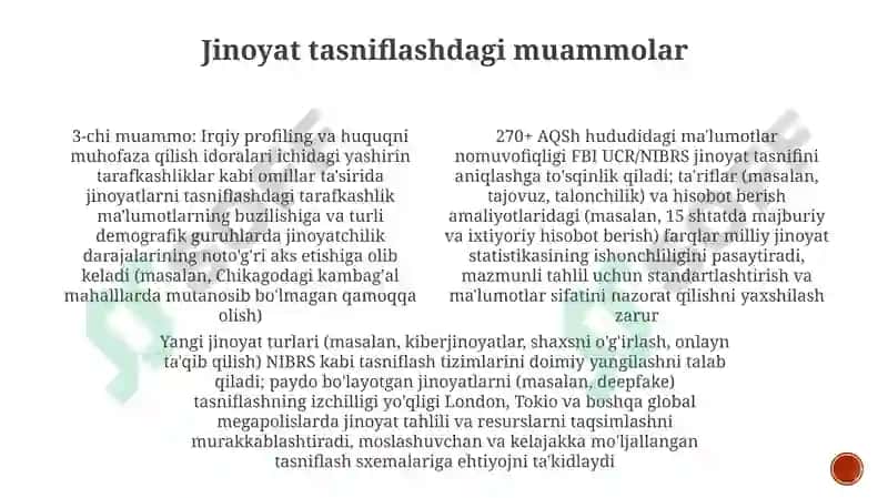 Jinoyatlarni tasniflash 4