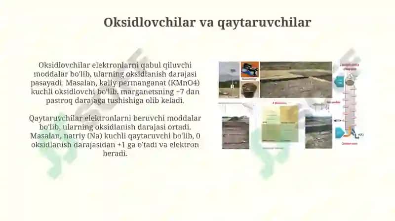 Oksidlanish-qaytarilish jarayonlarining nazariy asoslari 4