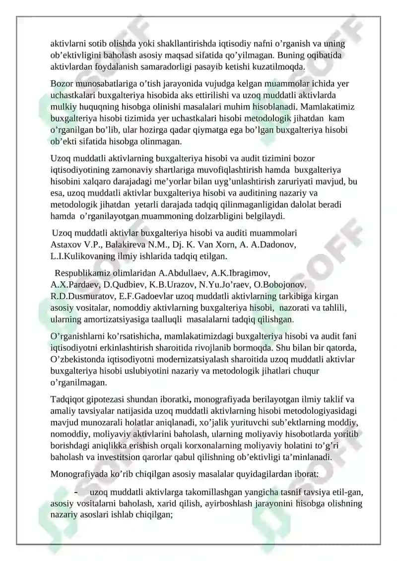 Uzoq muddatli aktivlar va ularni qayta baholash 4