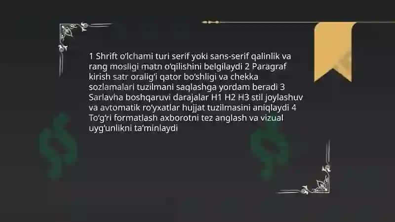 Matn protssesirlarida ishlash 4