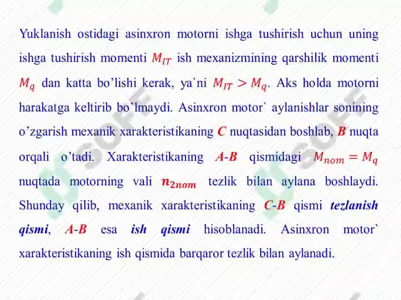 ASINXRON MOTORNING MEXANIK XARAKTERISTIKASI 4