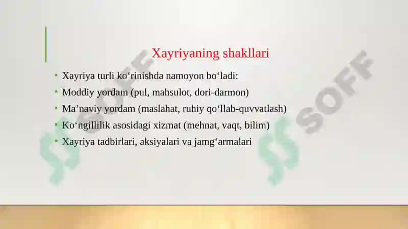Xayriya va diniy e'tiqod tushunchalarining mazmuniy mohiyati 4