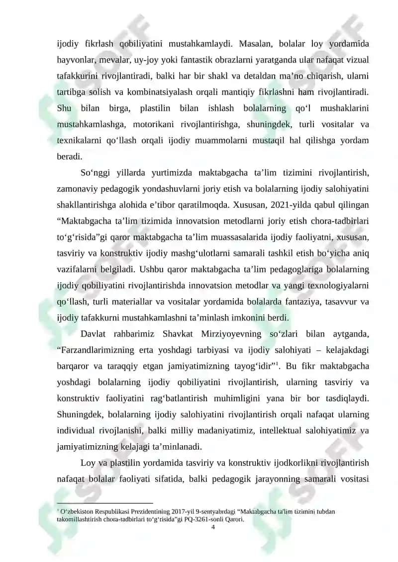 Loy va plastilin yordamida bolalarda tasviriy va konstruktiv ijodkorlikni rivojlantrish 4