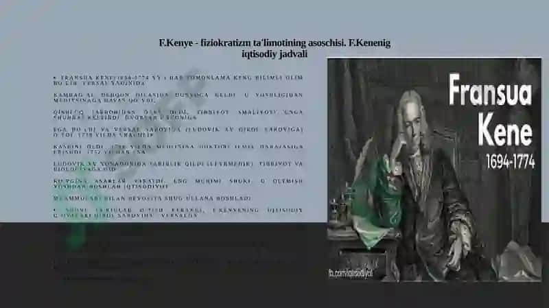 Fransua Kenening iqtisodiy ta’limoti 4