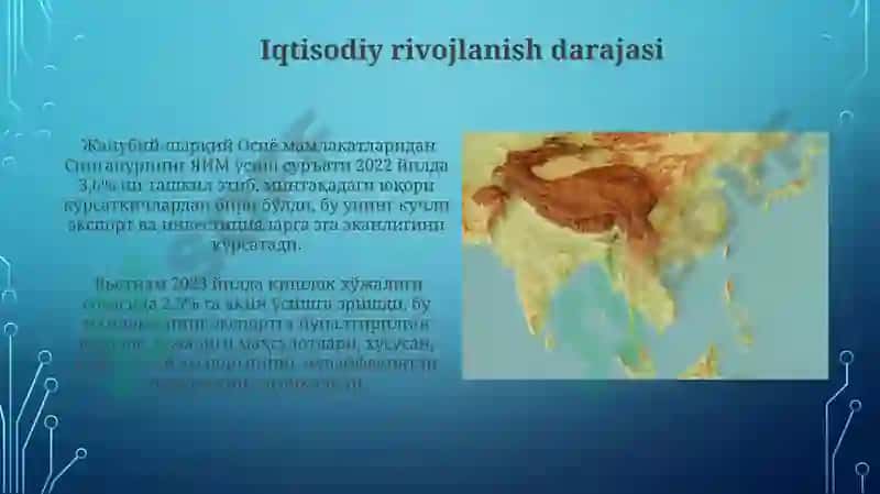 Janubiy -sharqiy osiyo mamlakatlariga iqtisodiy geografik tavsif 4