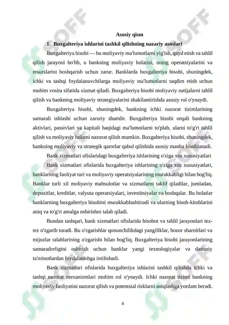 BANK XIZMATLARI OFISLARIDA BUXGALTERIYA ISHLARINI TASHKIL QILISH ASOSLARI 4