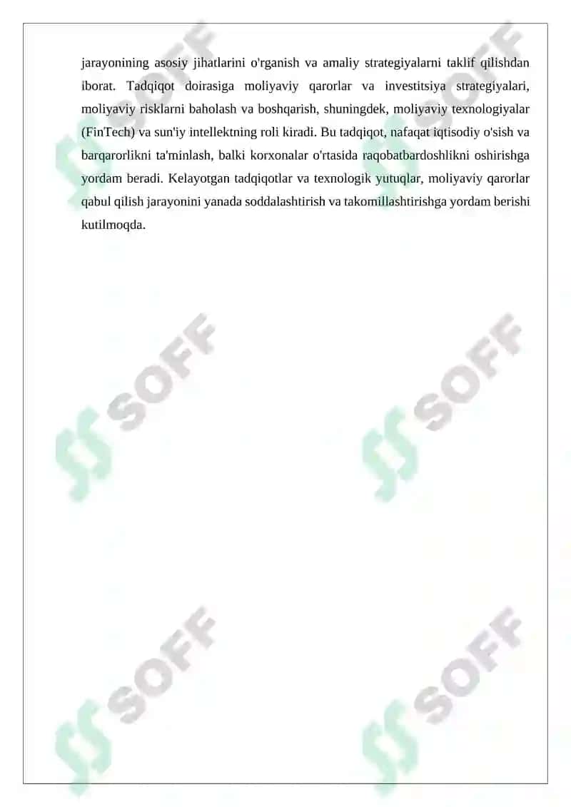 Korxonalarda Moliyaviy Qarorlar Qabul Qilish Asoslari 4