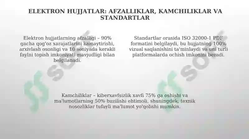 Hujjat aylanishi. Elektron hujjatlar 4