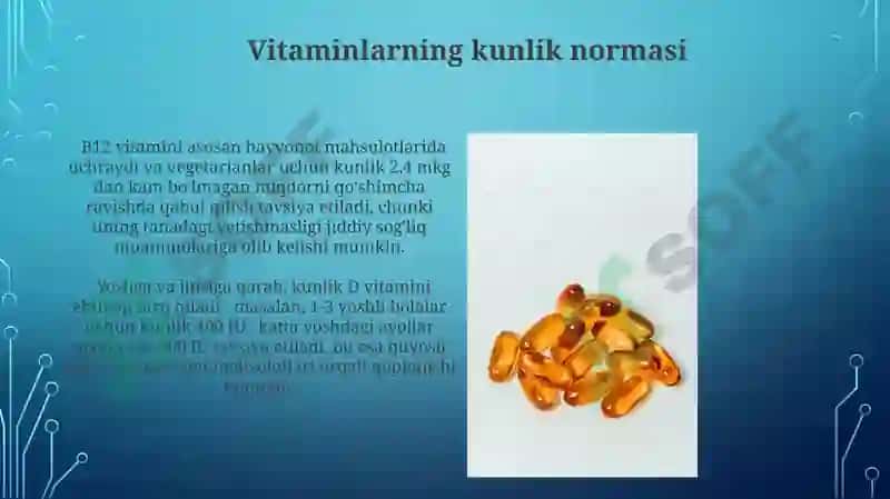 Vitaminlar klassifikatsiyasi 4