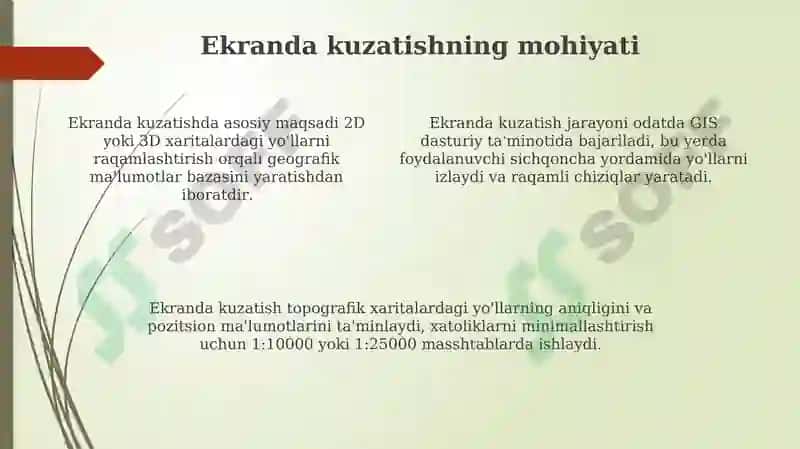 Topografik xaritada yo'llarni kuzatish 4