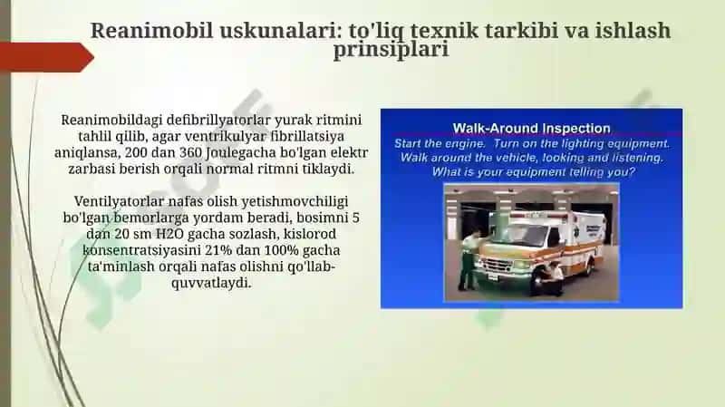 Ambulans vositalari va reanimobil jihozlari 4