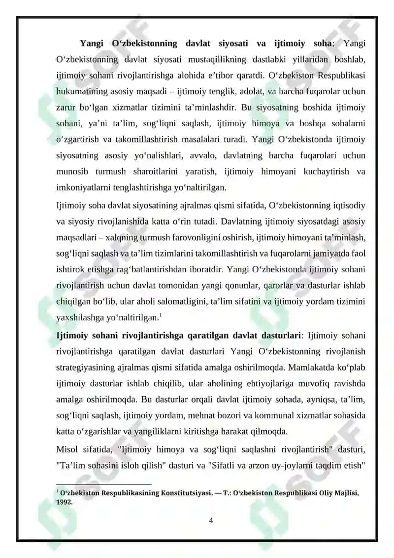 Yangi O‘zbekistonda ijtimoiy sohaga bo‘lgan zamonaviy munosabat 4