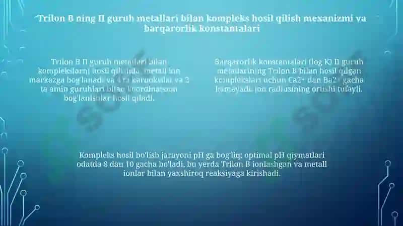 Trilon B va II guruh metallari 4