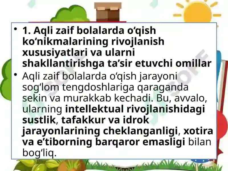 AQLI ZAIF BOLALARDA O'QISH KO'NIKMALARINI KORREKSIYA QILISH 4