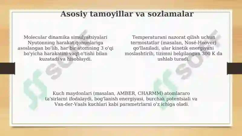 Chem3D dasturida molekulyar dinamikani hisoblash 4