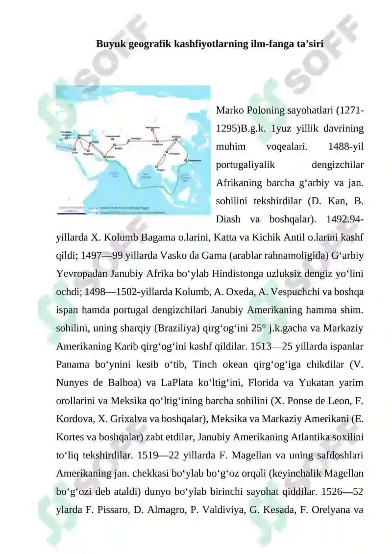 Buyuk geografik kashfiyotlar va uning talimotlarga ta’siri 4
