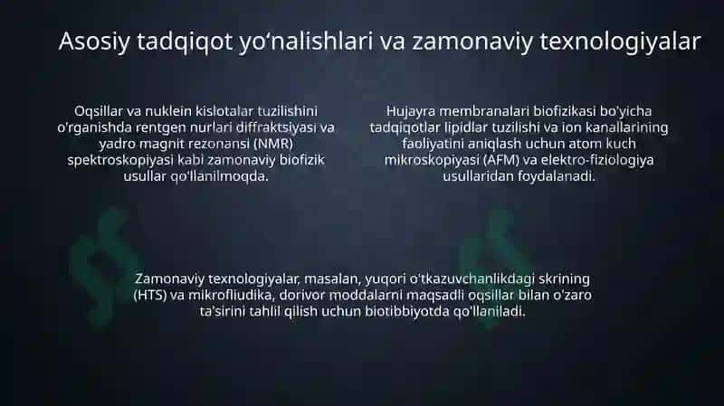 Biofizika tadqiqotlarining tarixi va rivojlanishi 4
