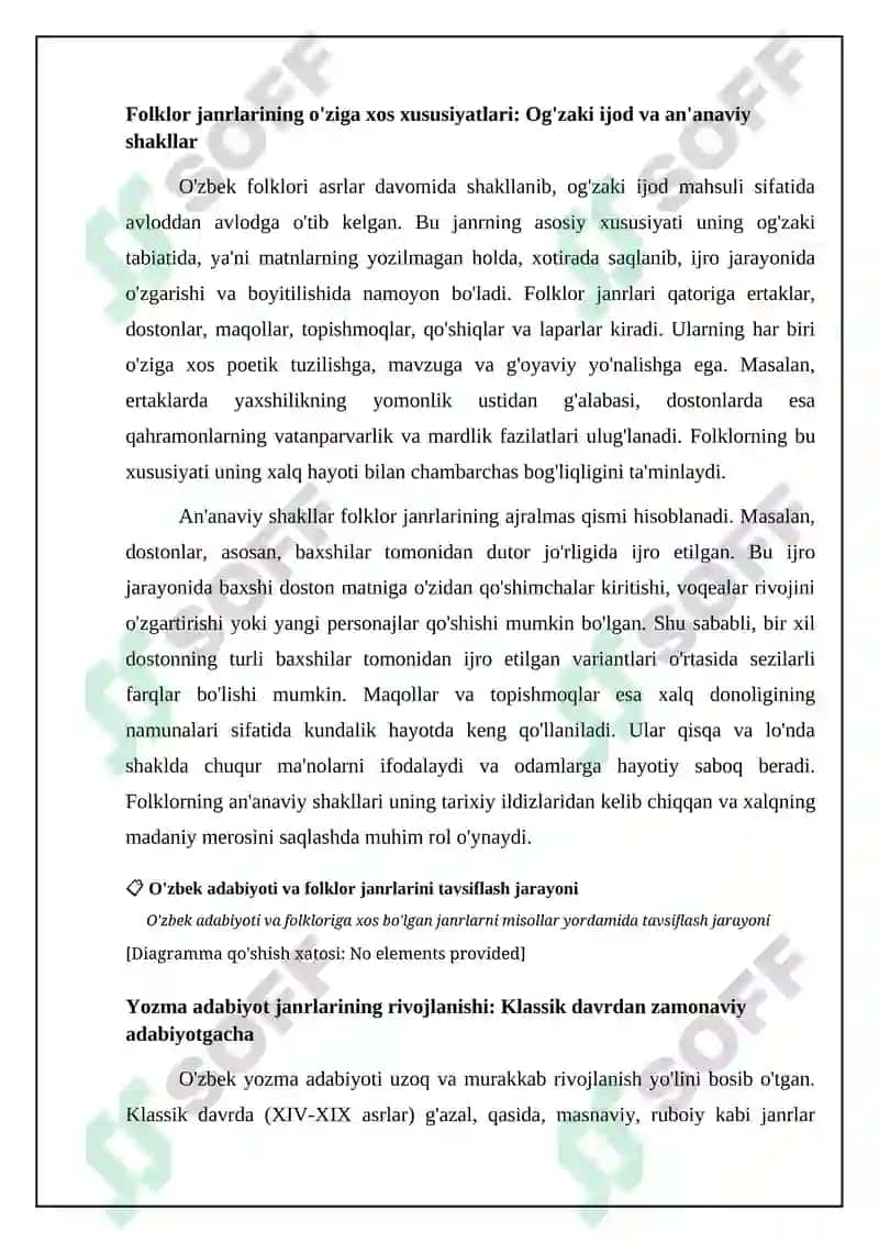 Oʻzbek adabiyoti va folklor janrlarining asosiy xususiyatlari 4