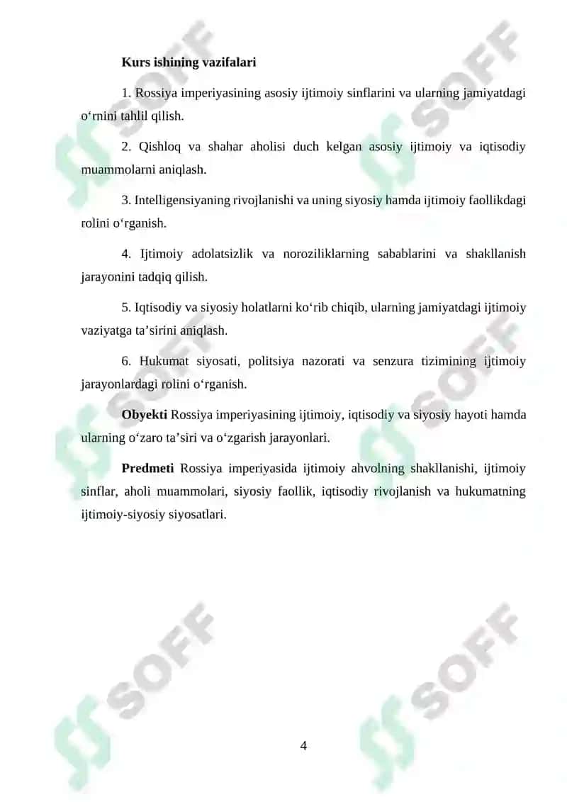 XX asr boshlarida Rossiya imperiyasining ijtimoiy iqtisodiy va siyosiy ahvoli 4