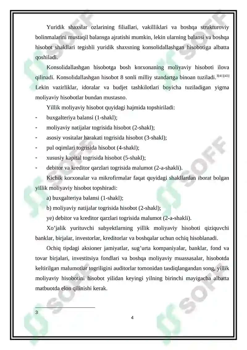 Fiskal instituti Bugalteriya hisobi auditi 3 kurs sirtqi Qurbonboyev Sanjarning Moliyaviy hisobotning xalqaro standartlari fanidan yozgan referati 4