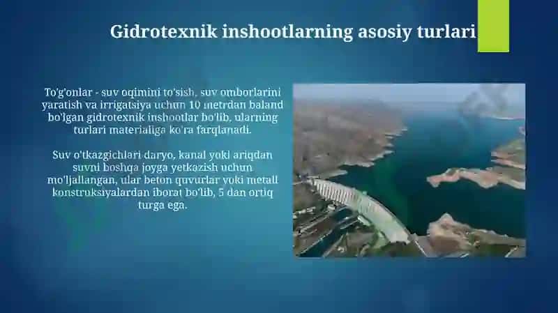 Gidrotexnik inshootlari tōgğrisidaumumiymalumot 4