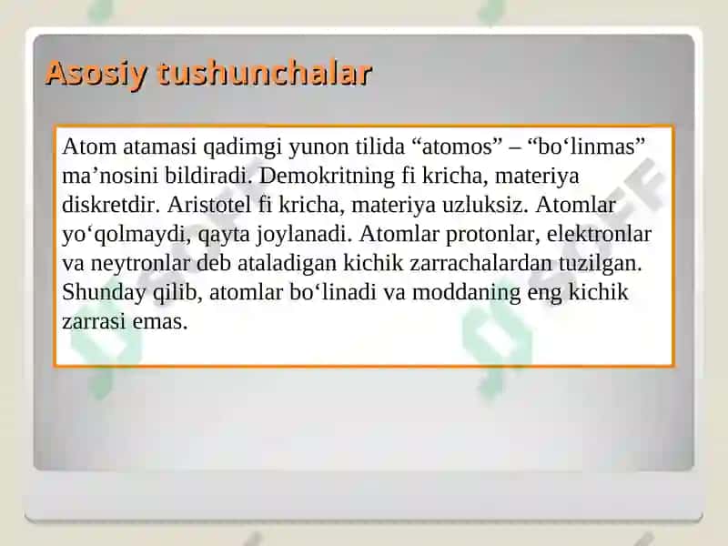 ATOM TUZILISHI MAVZUSINI O’QITISH METODIKASI 4