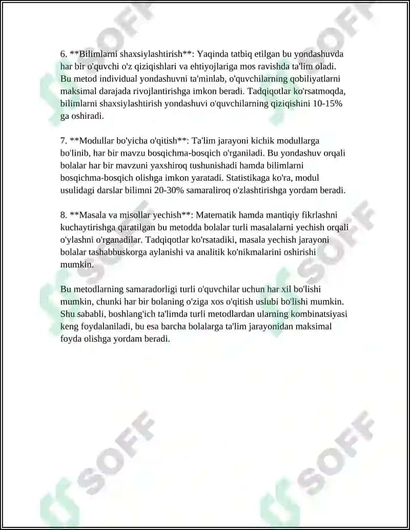 UNVERSITY OF BUSSINES ANDA SCINSCE BOSHLANGʻICH TAʼLIM 4