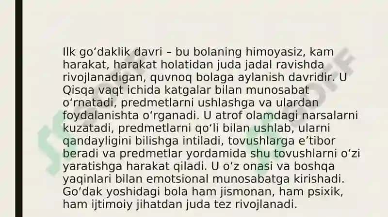 Ilk bolalik davrida aqliy òsish 4