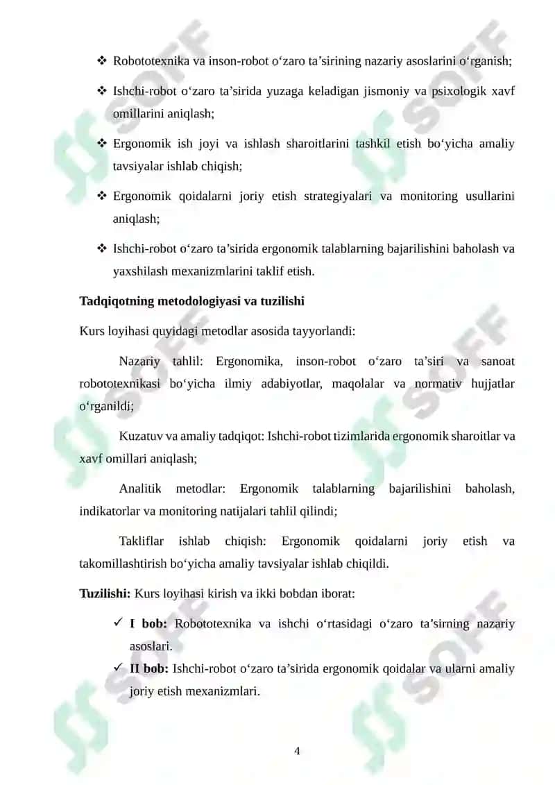 Robototexnika  va kooperativ ishchilar oʻrtasidagi oʻzaro taʼsirning ergonomikasi 4