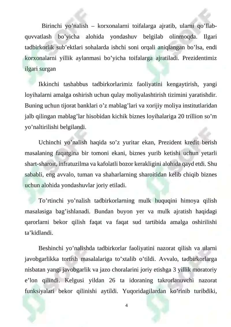Tadbirkorlik faoliyati uning asosiy belgilari va vazifalari 4