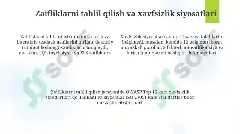 Dasturiy ta'minot xavfsizligiga kirish va autentifikatsiya asoslari 4