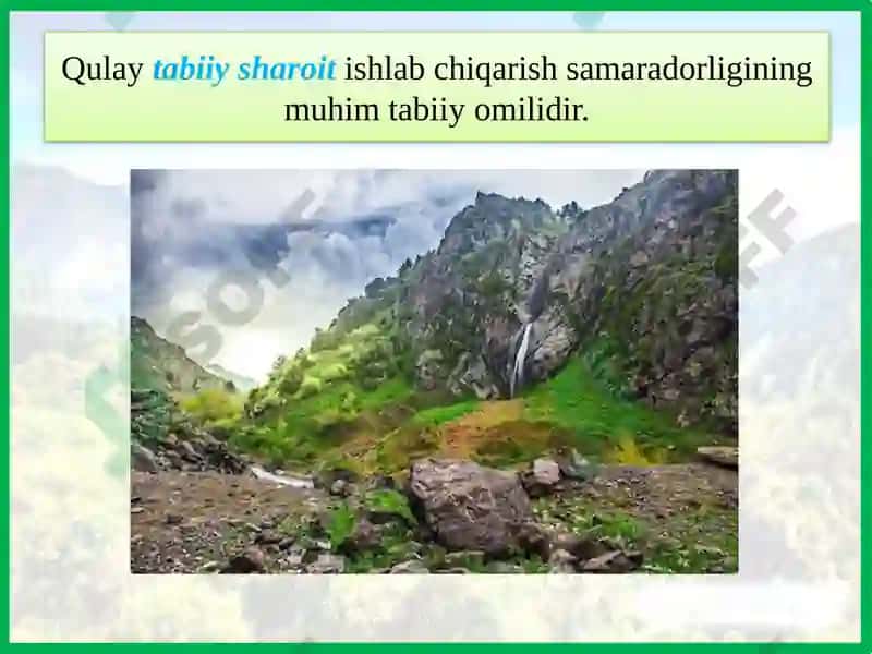 5-dars.O‘ZBEKISTONNING TABIIYSHAROITI VATABIIY BOYLIKLARI 4
