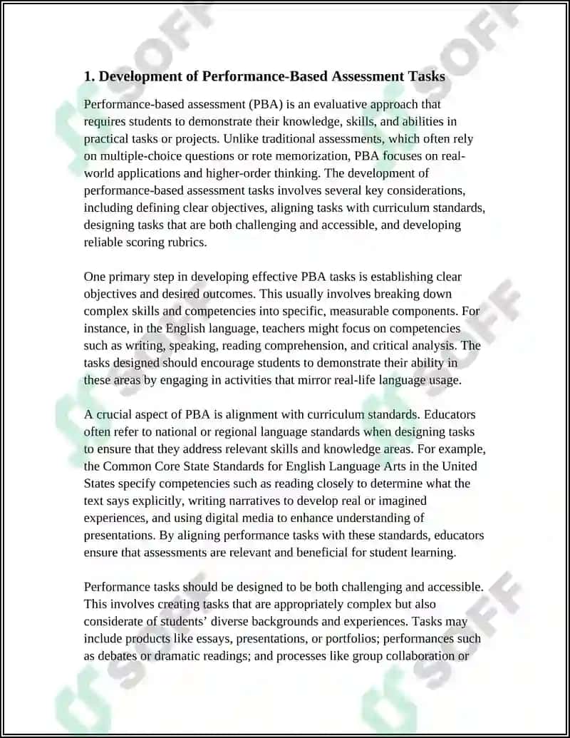 PERFORMANCE-BASED ASSESSMENT IN LANGUAGE LEARNING 4
