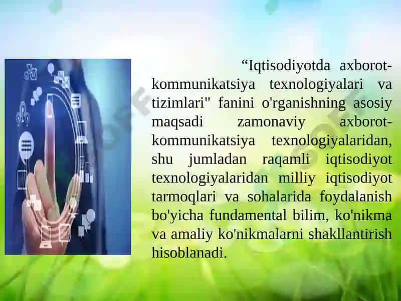 Iqtisodiyotda axborot-kommunikatsiya tеxnologiyalari va tizimlari 4